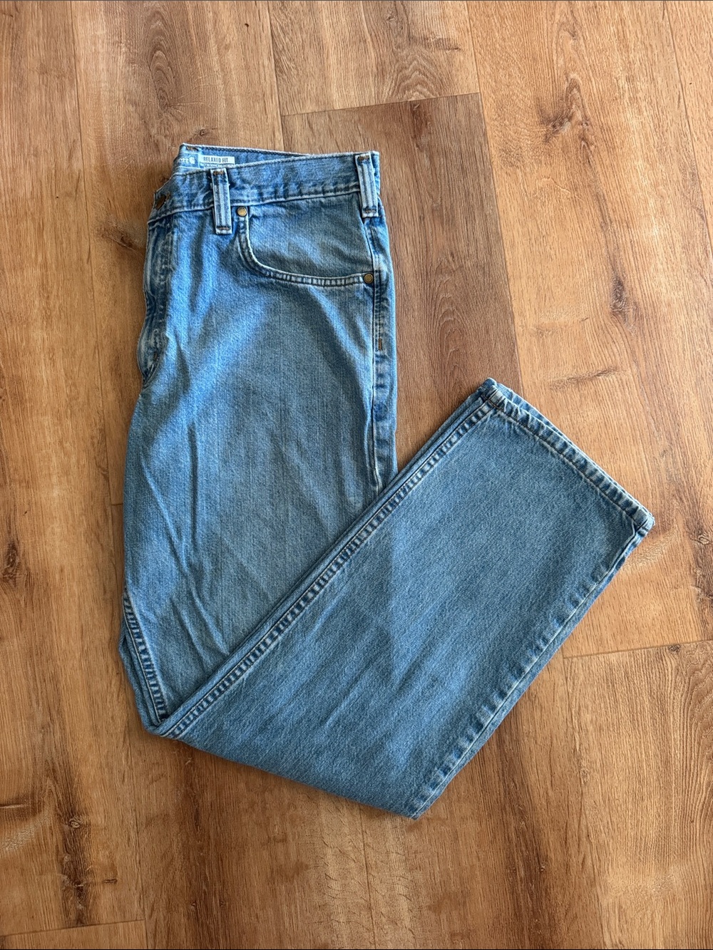 Carhartt Men's Relaxed Fit Jeans in Light Blue Denim 36x32 BD5119